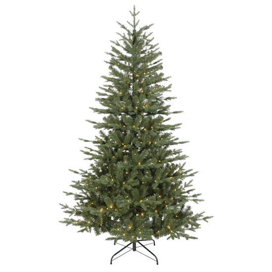 Dellonda DH80 - Dellonda Pre-Lit 5ft Hinged Christmas Tree with Warm White LED Lights & PE/PVC Tips - DH80