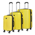 Dellonda DL124 - Dellonda 3-Piece ABS Luggage Set with Integrated TSA Approved Combination Lock - Yellow - DL124
