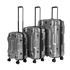 Dellonda DL9 - Dellonda 3pc Lightweight ABS Luggage Set  - 20", 24", 28" - Silver - DL9