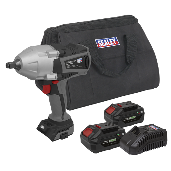 Sealey CP20VXIWKIT1 - Cordless Impact Wrench Kit 20V SV20 Series - 2 Batteries