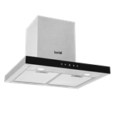 Baridi DH130 - Baridi 60cm T-Shape Chimney Cooker Hood with Carbon Filters, Stainless Steel