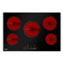 Baridi DH175 - Baridi 77cm Built-In Ceramic Hob with 5 Cooking Zones, Black Glass, 8200W with Slider Touch Controls, Timer