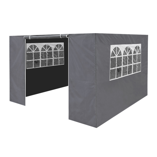 Dellonda DG145 - Dellonda Premium Side Walls/Doors/Windows for Gazebo/Marquee, Fits 2 x 2m Models - Grey