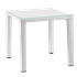 Dellonda DG208 - Dining Table Weather Resistant, Glass Top 80x80cm White