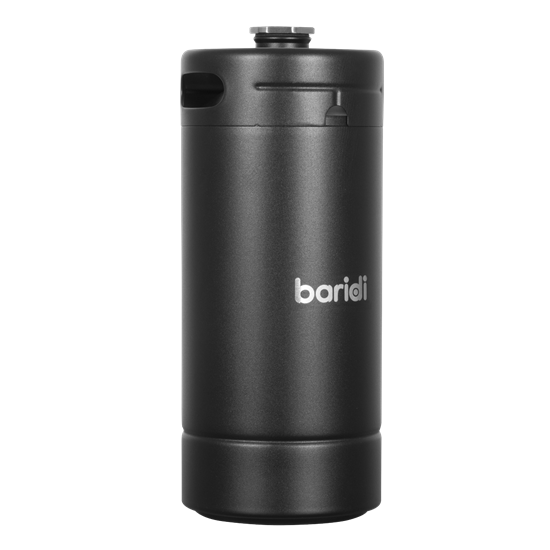 Baridi DH101 - Baridi Growler Keg 4L, Matte Black suitable for Soft Drinks and Beer- DH101