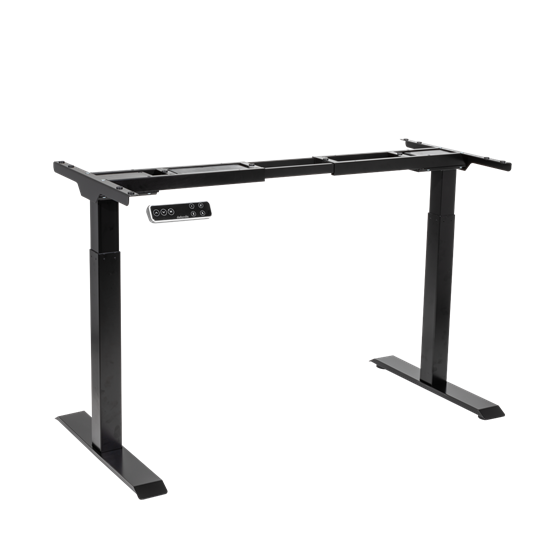Dellonda DH16 - Dellonda Black Electric Adjustable Desk Frame, Digital Controls 100kg Heavy Duty