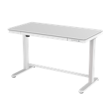 Dellonda DH54 - Dellonda White Electric Adjustable Standing Desk with USB & Drawer, 1200 x 600mm