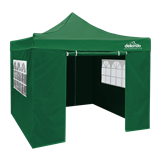 Dellonda DG162 - Dellonda Premium 2x2m Pop-Up Gazebo & Side Walls, PVC Coated, Water Resistant Fabric with Carry Bag, Rope, Stakes & Weight Bags - Green