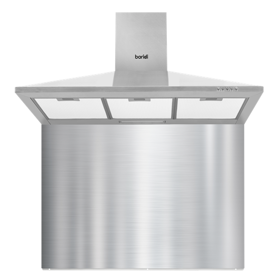 Baridi DH211 - Baridi 90cm Chimney Style Cooker Hood with Carbon Filters, Stainless Steel