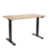 Dellonda DH33 - Dellonda Oak Electric Height Adjustable Standing Desk, 1400 x 700mm Dual Motor 100kg