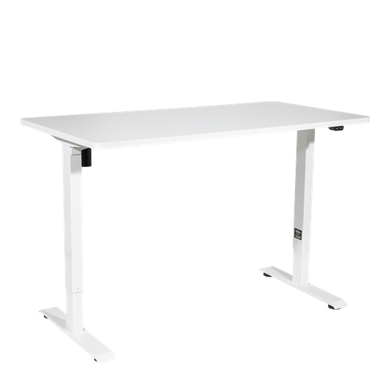 Dellonda DH67 - Dellonda Single Motor Height-Adjustable Electric Sit & Stand Desk with White Desktop & Frame