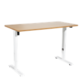 Dellonda DH68 - Dellonda Single Motor Height-Adjustable Electric Sit & Stand Desk with Oak Desktop & White Frame