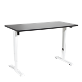 Dellonda DH69 - Dellonda Single Motor Height-Adjustable Electric Sit & Stand Desk with Black Desktop & White Frame