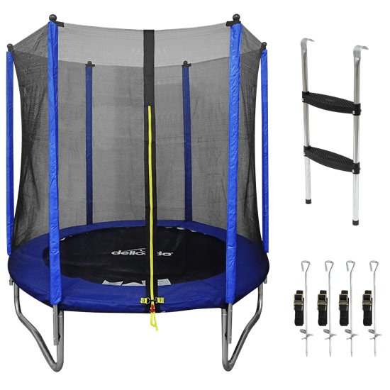 Dellonda DL92 - Dellonda 6ft Heavy Duty Outdoor Trampoline with Safety Net, Anchors and Ladder