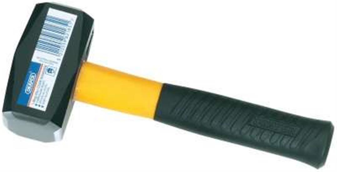 Draper 63350 ʏg3a) - 1kg ʂ.2lb) Fibreglass Shafted Club Hammer