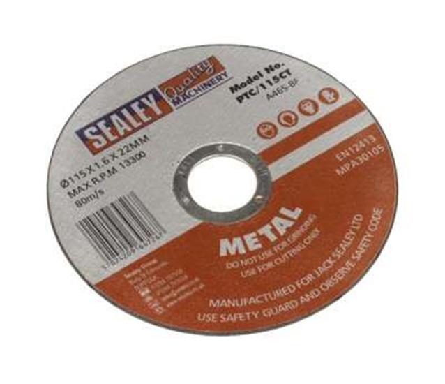 Sealey PTC/115CT - Cutting Disc 115 x 1.6 x 22mm