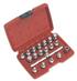 Sealey AK6586 - Oil Drain Plug Key Set 19pc - 3/8"Sq Drive