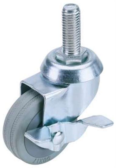 Draper 65471 �) - Swivel Bolt Fixing Rubber Castor With Brake