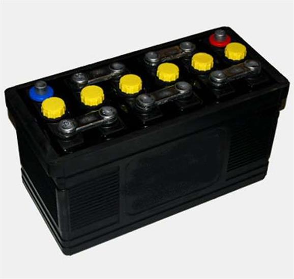 Classic Black Rubber Battery 12 volt - type: 612 ʍry Battery No Acid)
