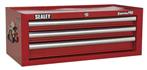 Sealey AP33339 - Add-On Chest 3 Drawer with Ball Bearing Runners - Red