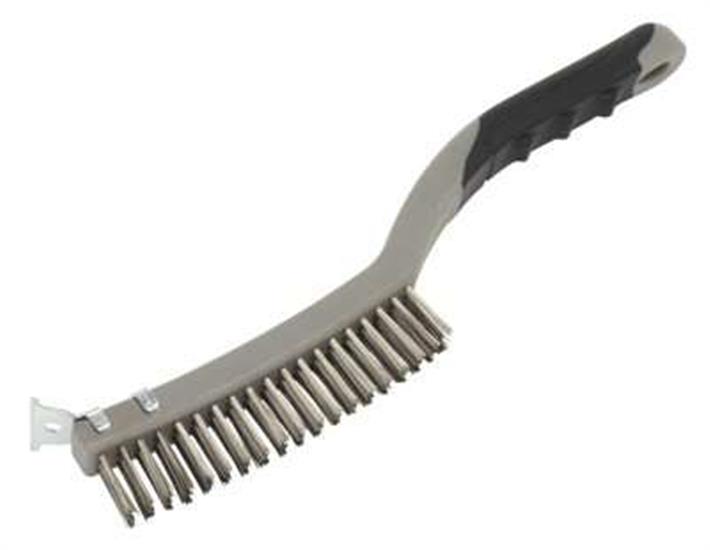 Sealey WB105 - Wire Brush with Stainless Steel Fill & Scraper