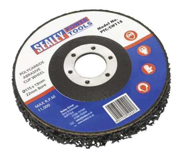 Sealey PTC/CW115 - Polycarbide Cup Wheel Ø115 x 13 x 22mm