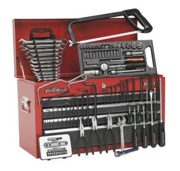 Sealey AP2201BBCOMBO - Topchest 6 Drawer with Ball Bearing Runners - Red/Grey & 97pc Tool Kit