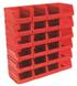 Sealey TPS224R - Plastic Storage Bin 105 x 165 x 83mm - Red Pack of 24