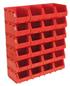 Sealey TPS324R - Plastic Storage Bin 148 x 240 x 128mm - Red Pack of 24