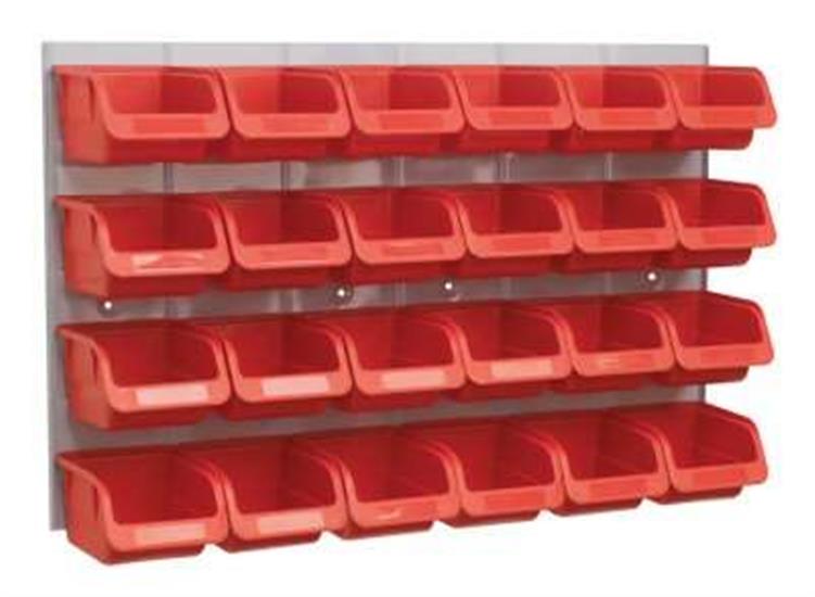 Sealey TPS130 - Bin & Panel Combination 24 Bins - Red