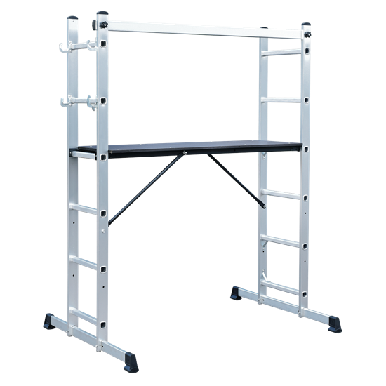 Sealey ASCL2 - Aluminium Scaffold Ladder 4-Way EN 131