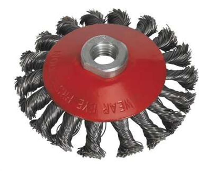 Sealey CWB101 - Conical Wire Brush 100mm M14 x 2mm
