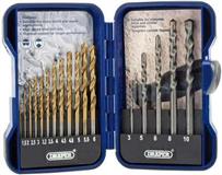 Draper 18551 ⣫s17com) - 15 Piece Combined Hss And Masonry Drill Bit Set