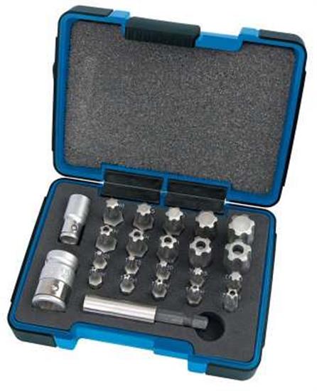 Draper 23241 (Txp23/Kit) - Expert 23 Piece 1/4", 3/8" Sq. Dr. Draper Tx-Star Plus Bit Set