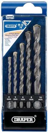 Draper 24909 ʍS5MSB) - 5 Piece Masonry Drill Set