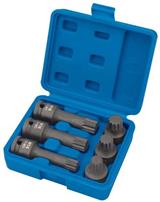 Draper 28881 (ISS6) - 6 piece 1/2" Sq. Dr. Impact Spline Bit Set