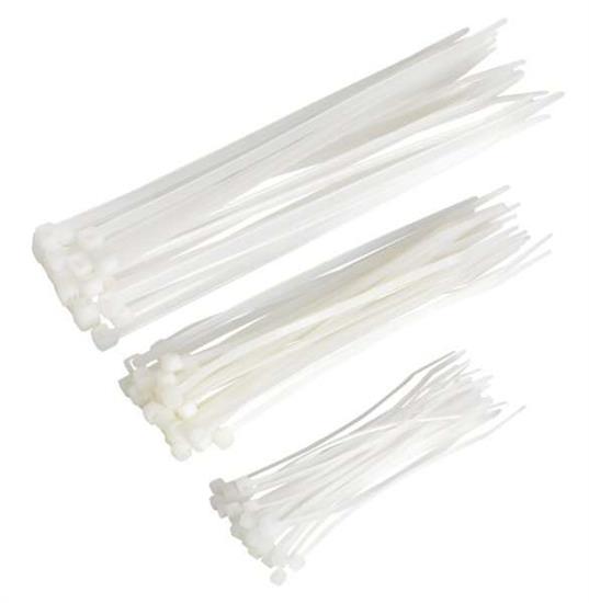 Sealey CT75W - Cable Ties Assorted White 75pc