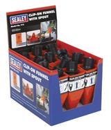 Sealey F12 - Clip-On Funnel with Spout Display Box of 12