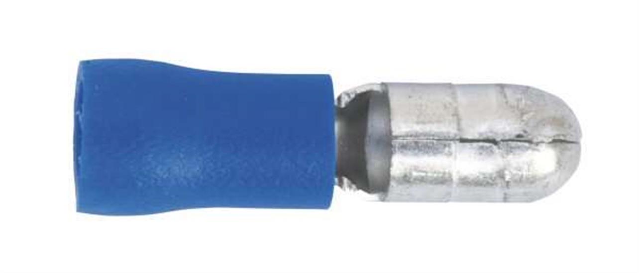 Sealey BT11 - Bullet Terminal Ø5mm Male Blue Pack of 100