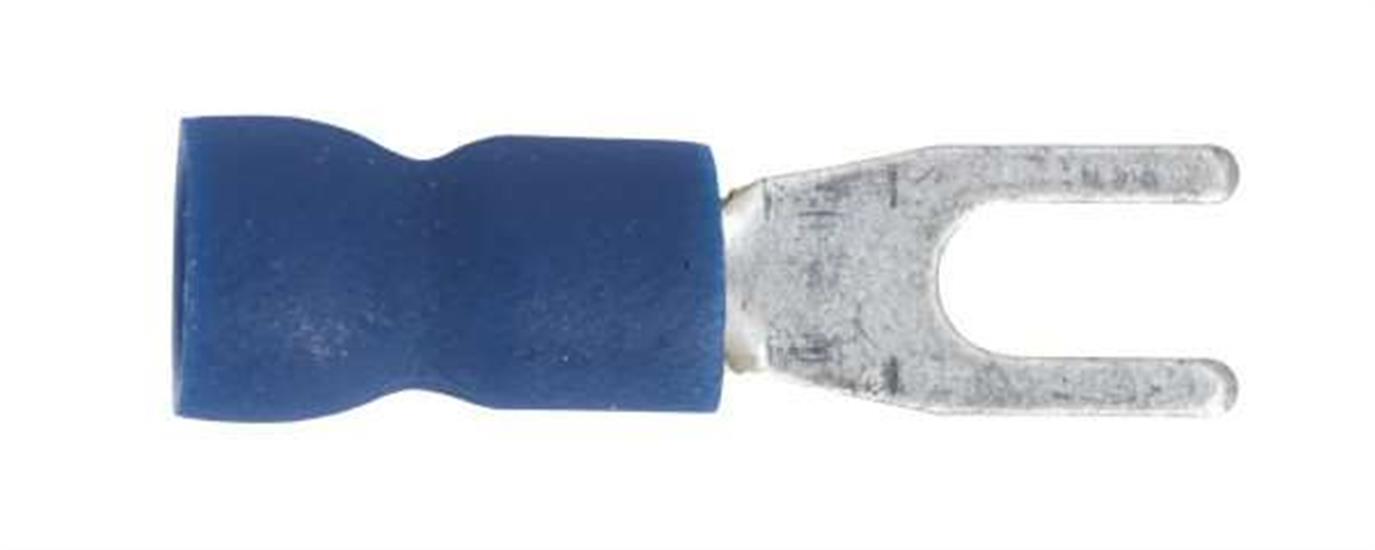 Sealey BT13 - Easy-Entry Fork Terminal Ø3.7mm 𨒺) Blue Pack of 100