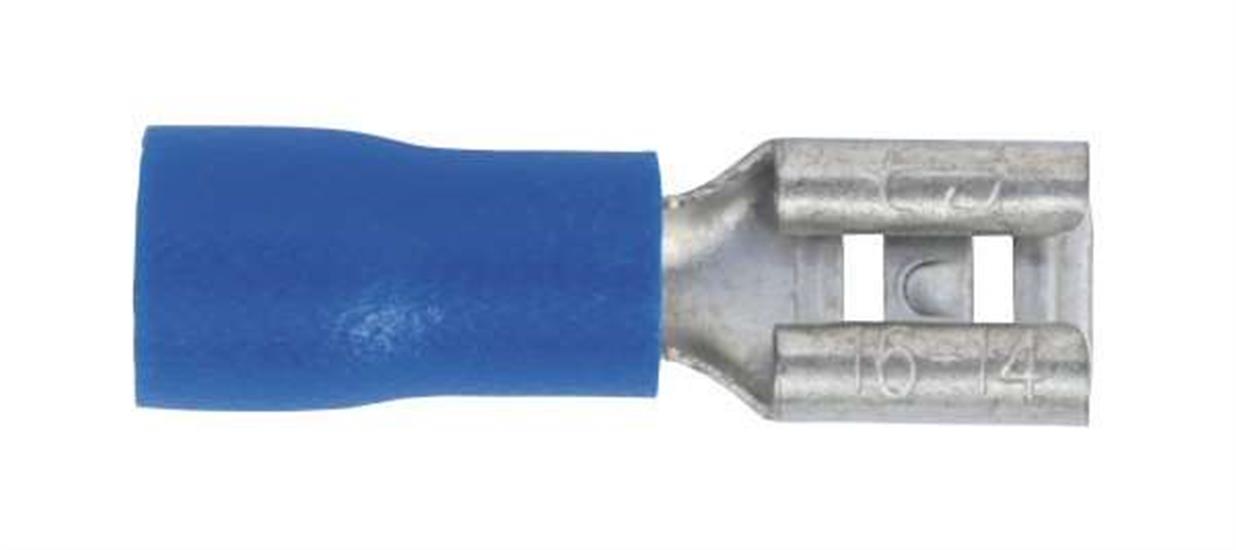 Sealey BT19 - Push-On Terminal 4.8mm Female Blue Pack of 100