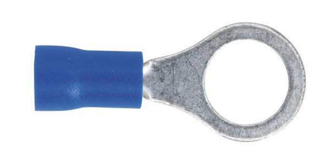 Sealey BT27 - Easy-Entry Ring Terminal Ø8.4mm ʅ/16") Blue Pack of 100