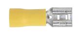 Sealey YT13 - Push-On Terminal 6.3mm Female Yellow Pack of 100