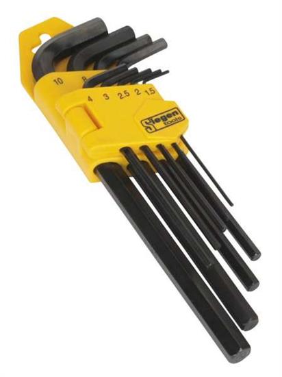 Siegen S01091 - Hex Key Set 9pc Long Metric