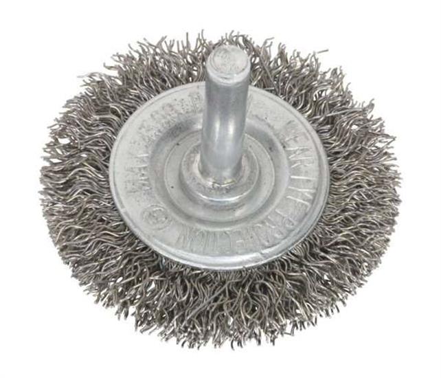 Sealey SFBS50 - Flat Wire Brush Stainless Steel 50mm with 6mm Shaft
