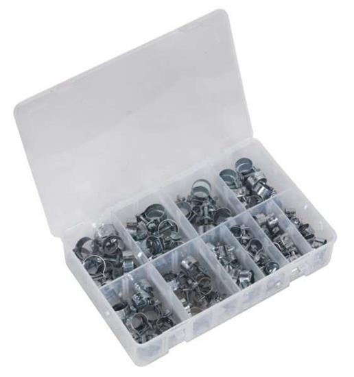 Sealey AB042MH - Mini Hose Clip Assortment 100pc