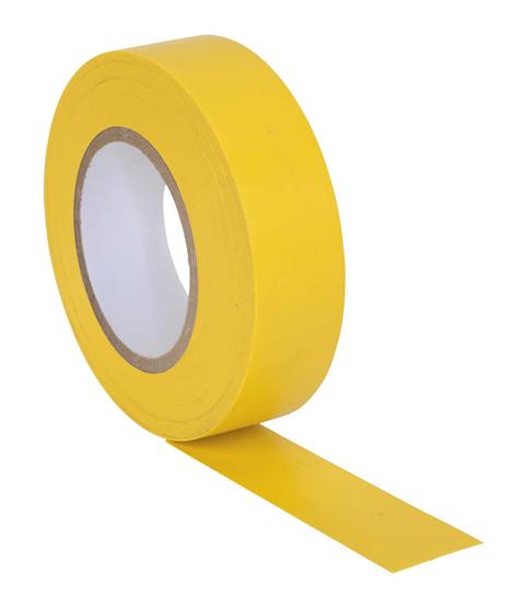 Sealey ITYEL10 - PVC Insulating Tape 19mm x 20mtr Yellow Pack of 10