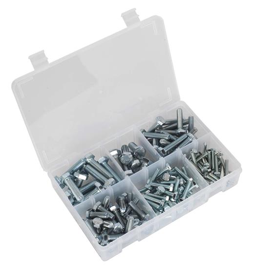 Sealey AB048SS - Setscrew Assortment 150pc Metric M5-M10 High Tensile DIN 933