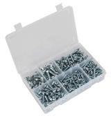 Sealey AB054MS - Machine ʋody) Screw Assortment 264pc Countersunk ʍIN 965Z) & Pan Head ʍIN 7985Z) Pozi - Metric M5-M8