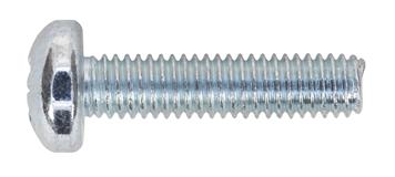 Sealey MSP625 - Machine Screw M6 x 25mm Pan Head Pozi Zinc DIN 7985z Pack of 50